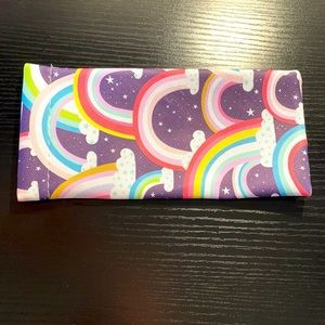 Rainbow in Clouds Glasses Pouch Magnetically Shuts Closed